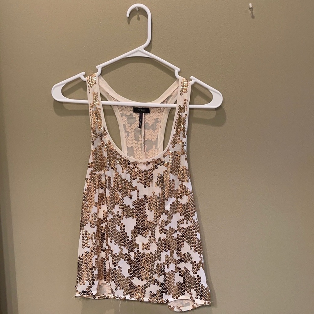 S Pacsun Nollie Gold Sequin Tank